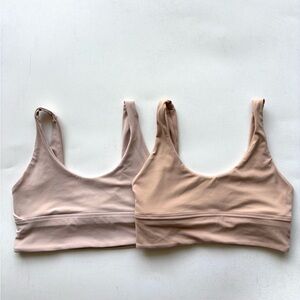 Lululemon align bra bundle size 6 beige color reversible set of two bras soft